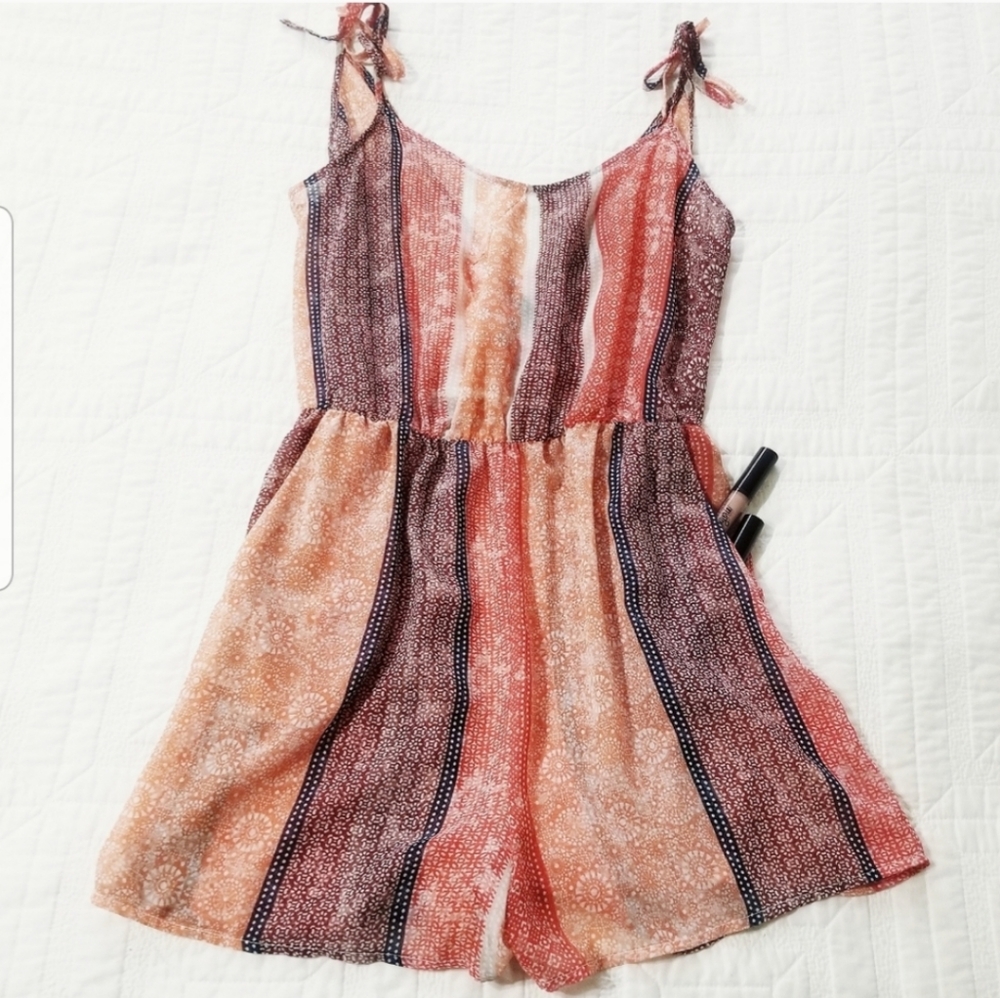 BCBGMaxAzria sheer romper S